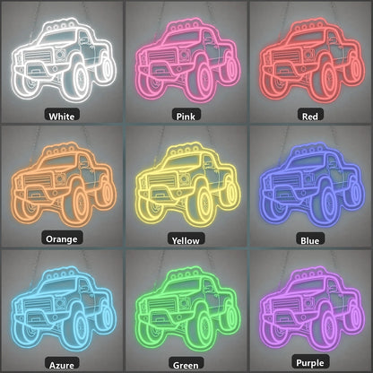 Pickup Truck 4x4 Brick Wall Vintage LED Neon Sign Wall Neon Signs - Shineneon