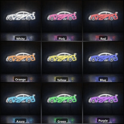 Sports Car Silhouette Vintage LED Neon Sign Home Neon Signs - Shineneon