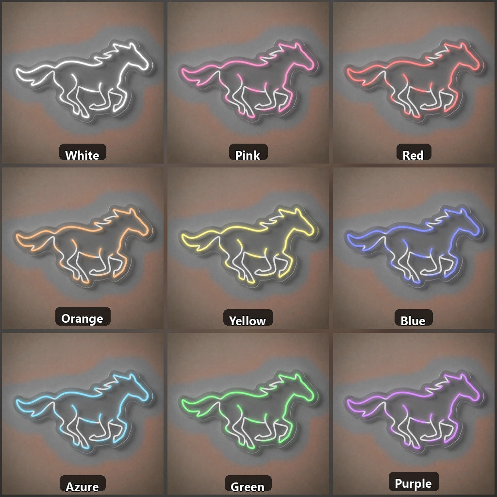 Running Mustang Western Bar Vintage LED Neon Sign Home Neon Signs - Shineneon