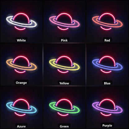 Saturn Planet Vintage LED Neon Sign Home Neon Signs - Shineneon