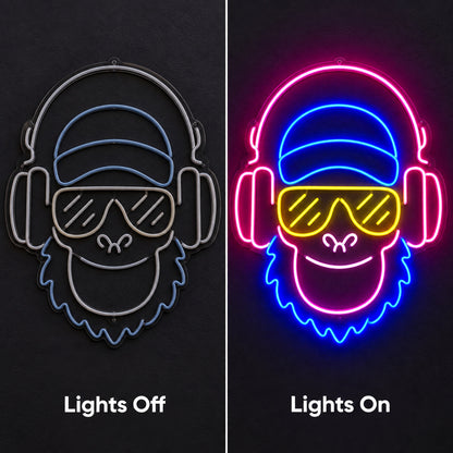 Music Monkey LED Neon Sign Wall Neon Signs - Shineneon