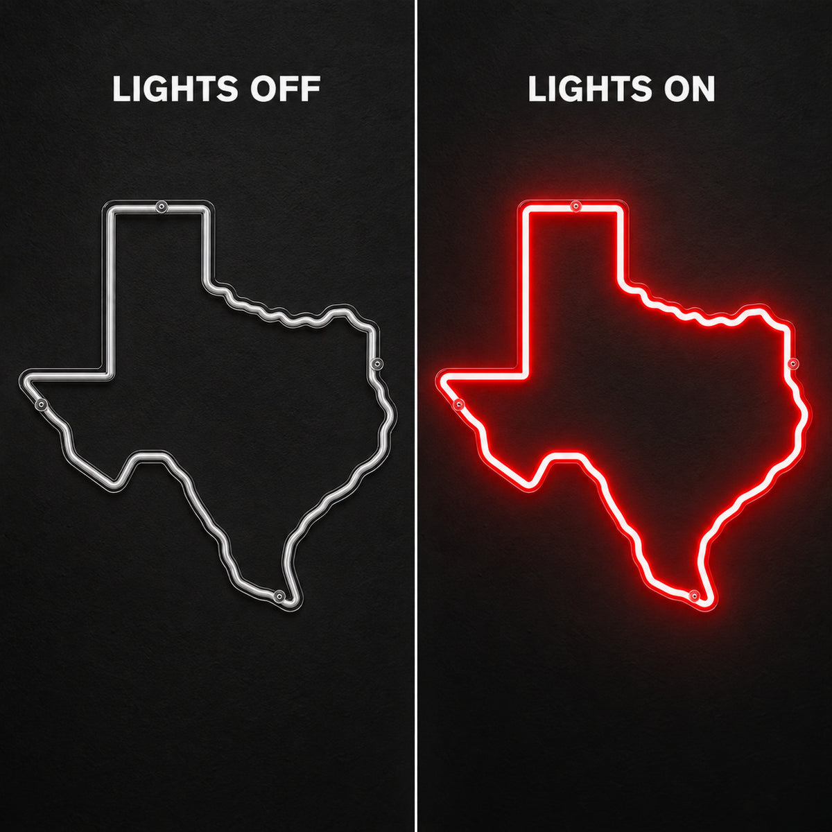 Texas State Map LED Neon Sign - Shineneon