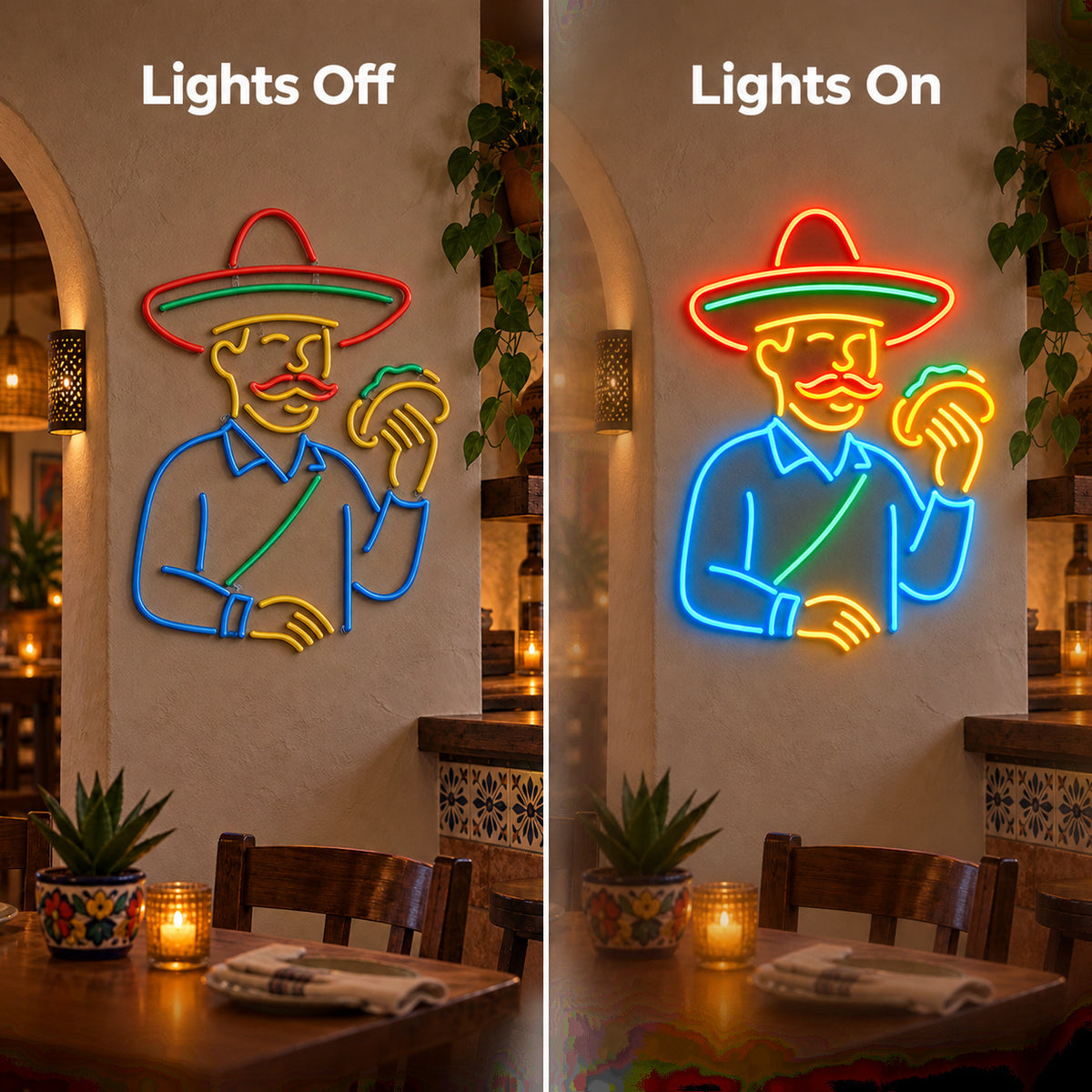 Mariachi Guitar LED Neon Sign - Shineneon