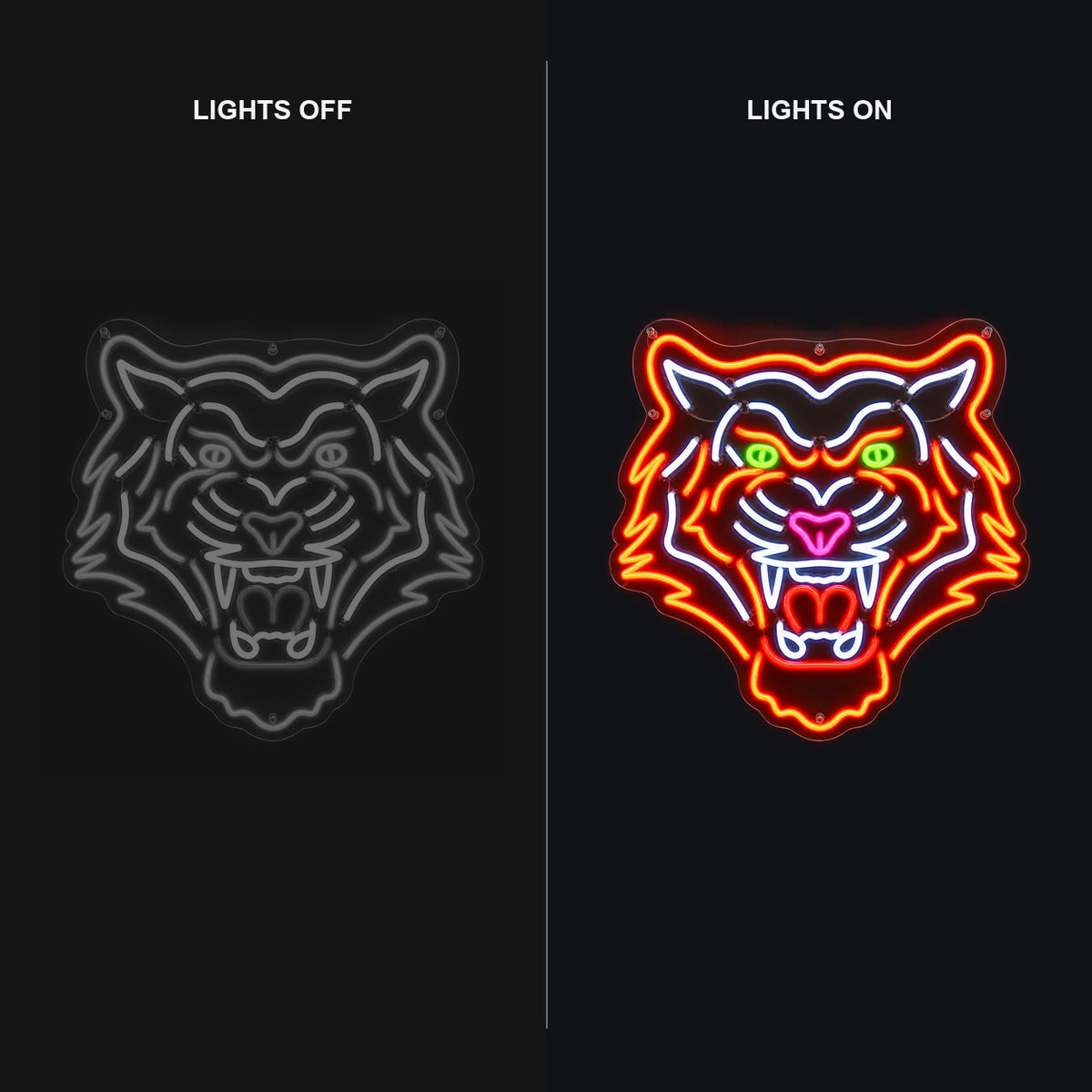 Tiger Head LED Neon Sign Wall Neon Signs - Shineneon