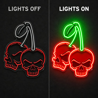 Skullcherryledneonacrylicartwork3 LED Neon Sign - Shineneon