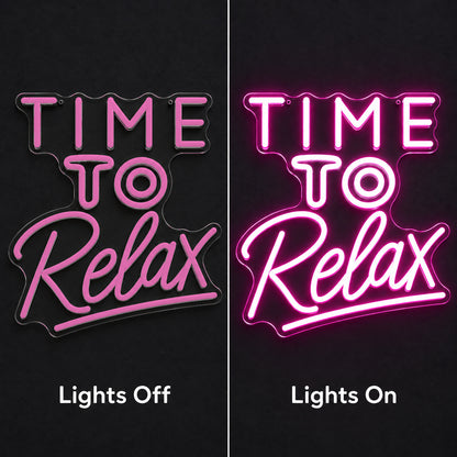 Time to Relax LED Neon Sign Wall Neon Signs - Shineneon