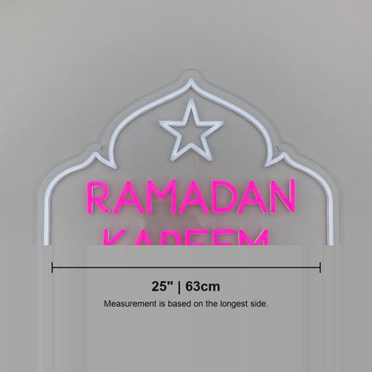 Ramadan Kareem LED Neon Sign with Mosque Dome Outline - Shineneon