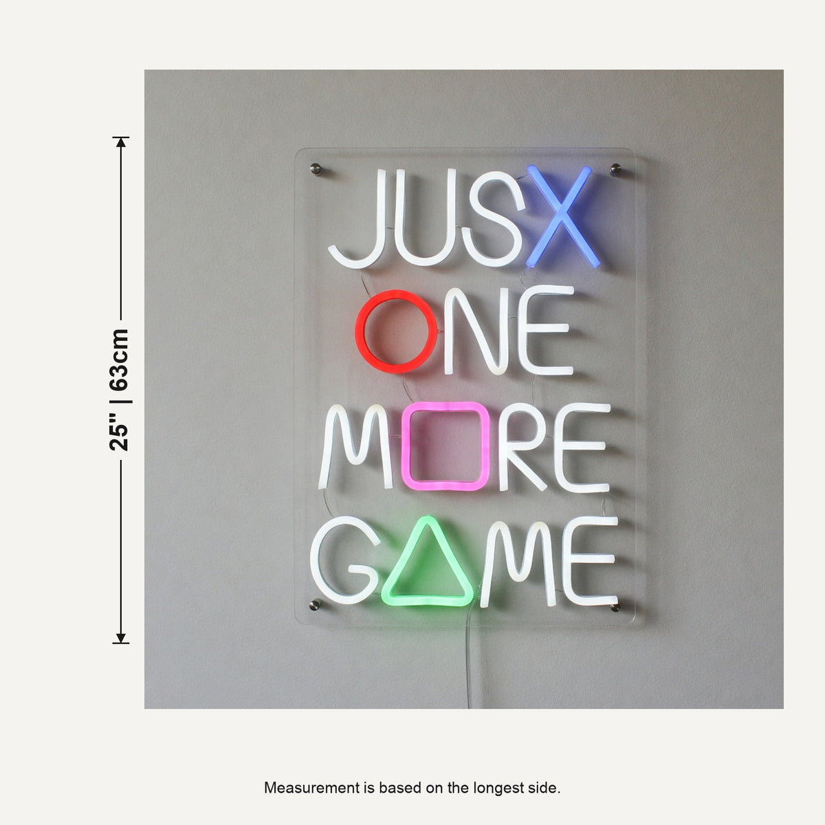 Just One More Game LED Neon Sign for Man Cave Dimmable Wall Decor - Shineneon