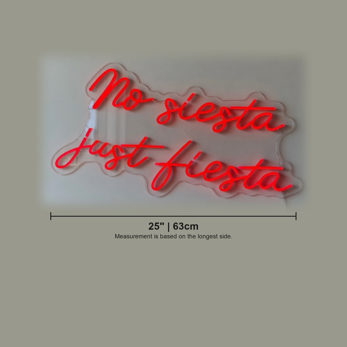 No Siesta Just Fiesta LED Neon Sign - Shineneon