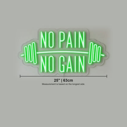 No Pain No Gain LED Neon Sign for Storefront - Shineneon