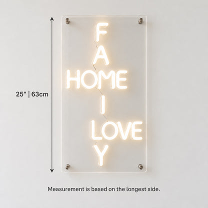 Family Home Love LED Neon Sign Dimmable Wall Light - Shineneon