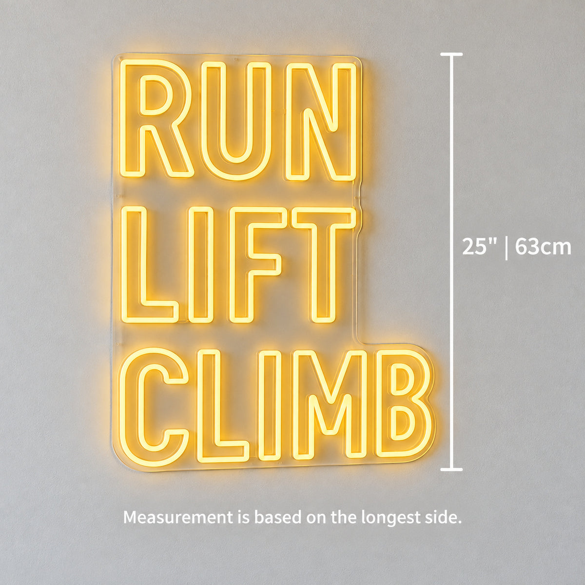 Run Lift Climb Gym LED Neon Sign for Storefront Wall Neon Signs - Shineneon