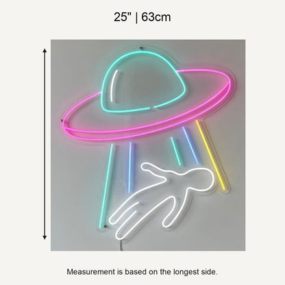 Alien Abduction LED Neon Sign for Man Cave Dimmable Wall Decor - Shineneon