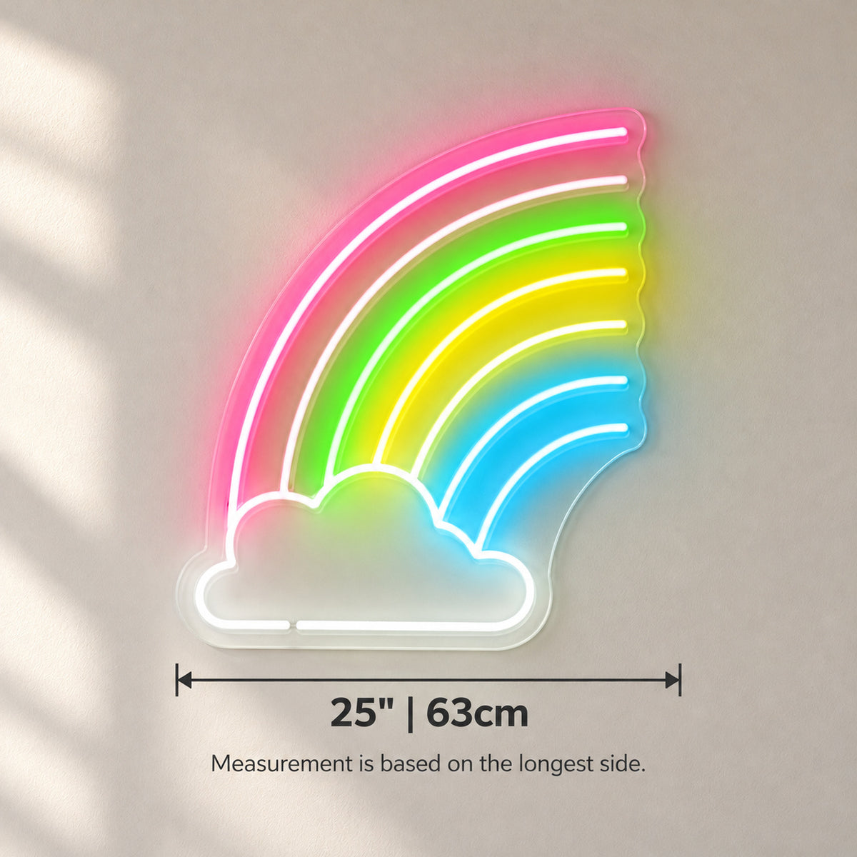 Rainbow with Cloud LED Neon Sign for Kids Room Dimmable Wall Decor Wall Neon Signs - Shineneon