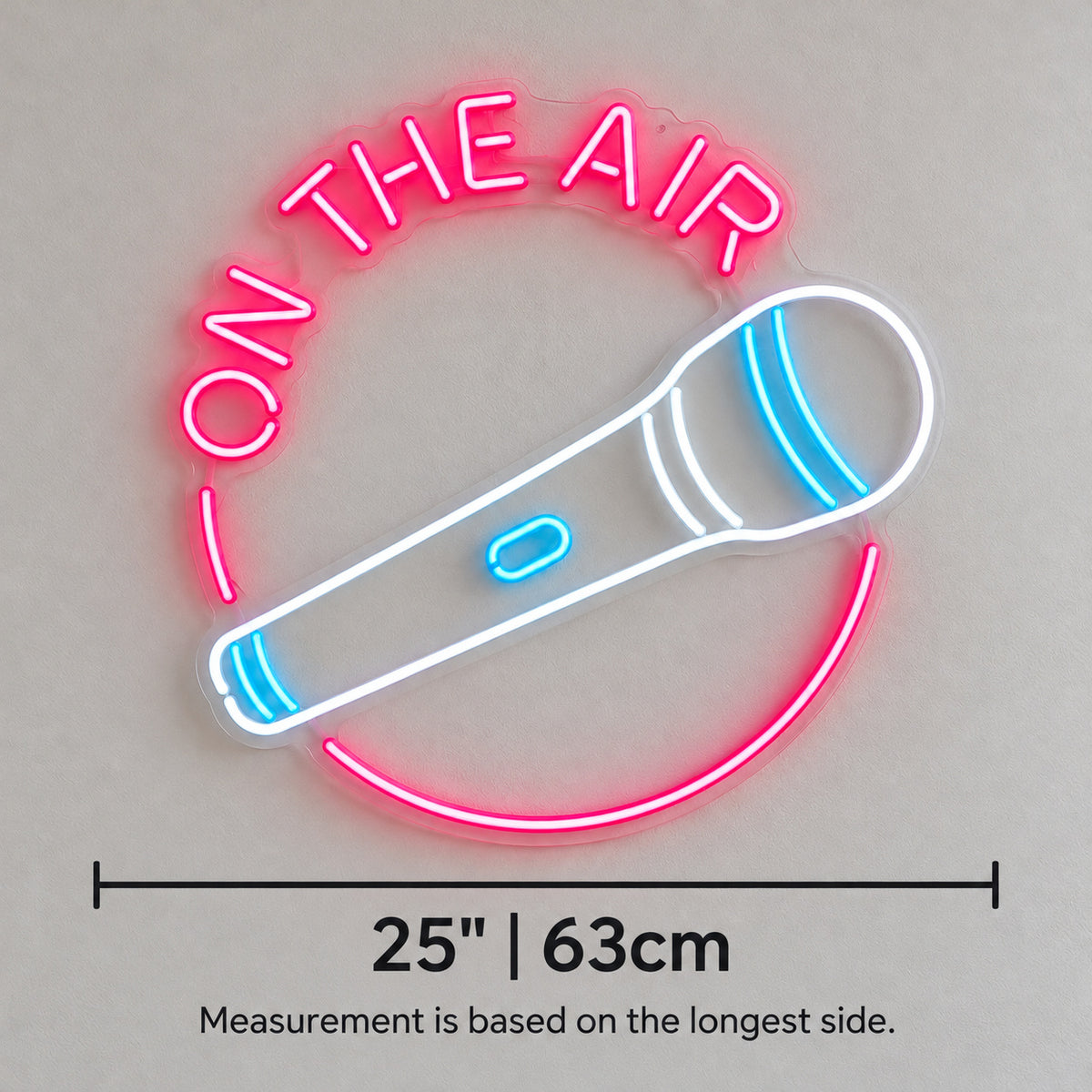 On the Air with Microphone LED Neon Sign Dimmable Wall Light Wall Neon Signs - Shineneon