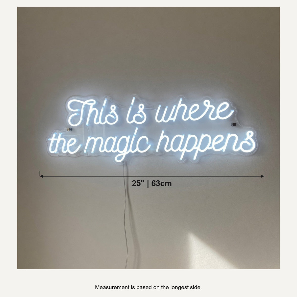 This Is Where the Magic Happens LED Neon Sign Fine Line Script - Shineneon