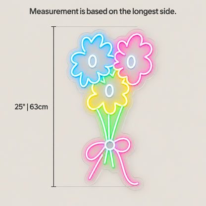 Bouquet of Flowers LED Neon Sign for Salon Light Up Business Decor - Shineneon