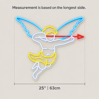 Cupid's Bow and Arrow LED Neon Sign Arrow Through Heart Design - Shineneon