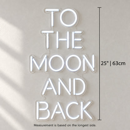 To the Moon and Back LED Neon Sign Greenery Wall Caps - Shineneon