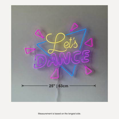Let's Dance LED Neon Sign Disco Sparkle Design - Shineneon