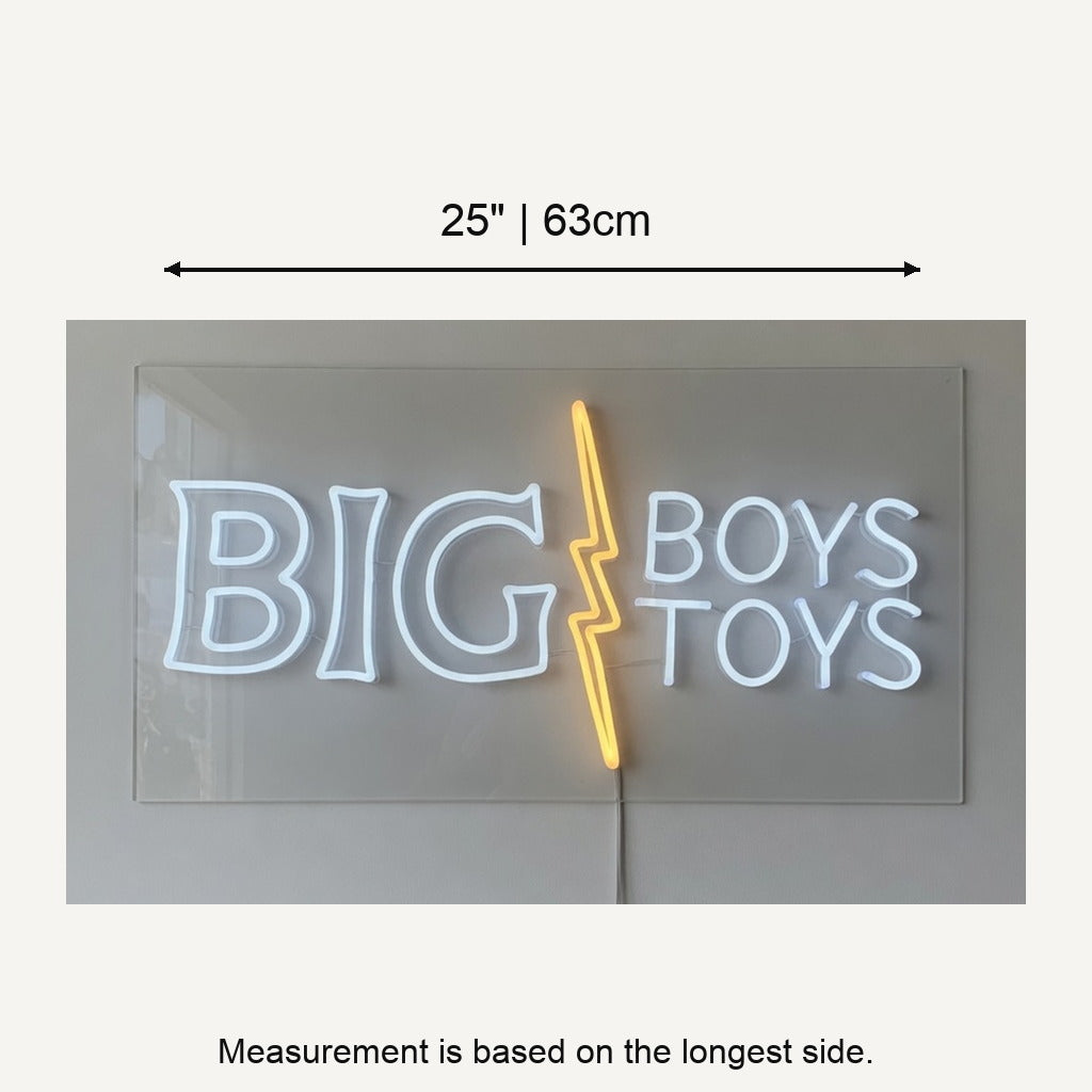 Big Boys Toys LED Neon Sign for Man Cave Dimmable Wall Decor - Shineneon