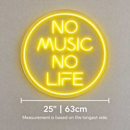 No Music No Life LED Neon Sign Dimmable Wall Light Wall Neon Signs - Shineneon