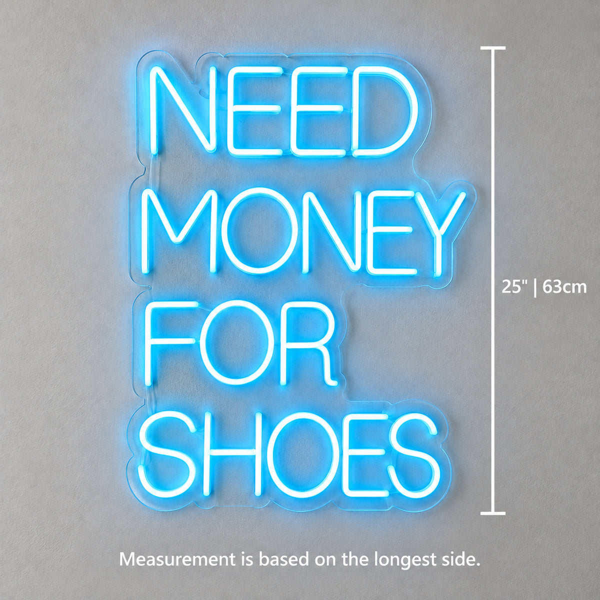 Need Money for Shoes LED Neon Sign Boxed Two Tone Caps Wall Neon Signs - Shineneon