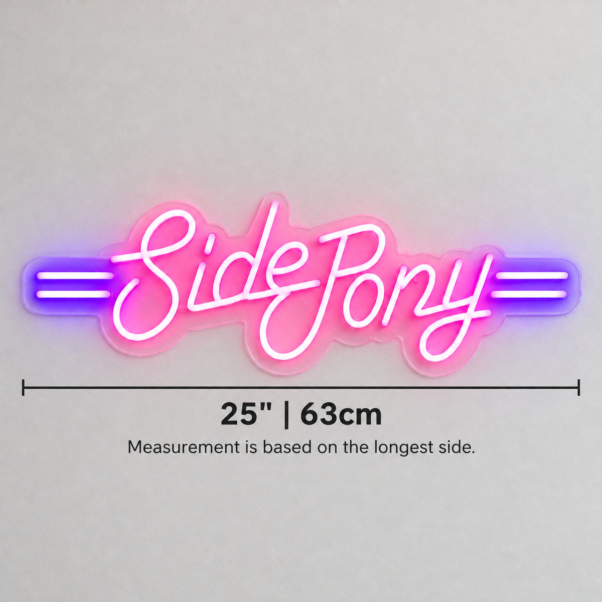 Side Pony LED Neon Sign for Salon, Light Up Business Decor - Shineneon