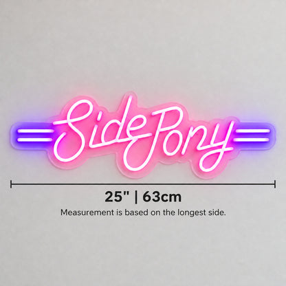 Side Pony LED Neon Sign for Salon, Light Up Business Decor - Shineneon