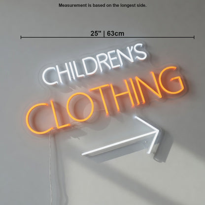 Children's Clothing Arrow LED Neon Sign - Shineneon