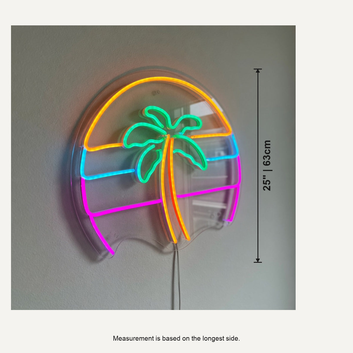 Palm Tree Rainbow LED Neon Sign for Bar Light Up Business Decor - Shineneon