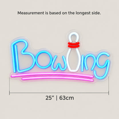 Bowling LED Neon Sign Script with Bowling Pin - Shineneon