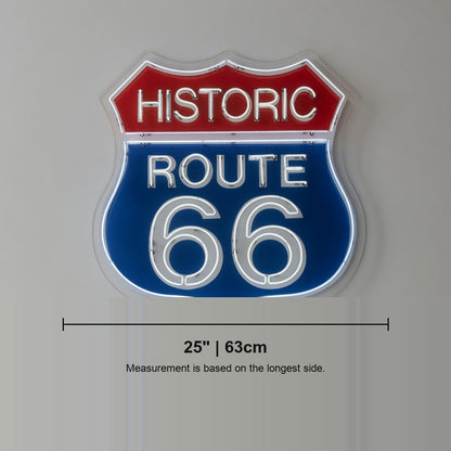 Route 66 LED Neon Sign for Man Cave - Shineneon