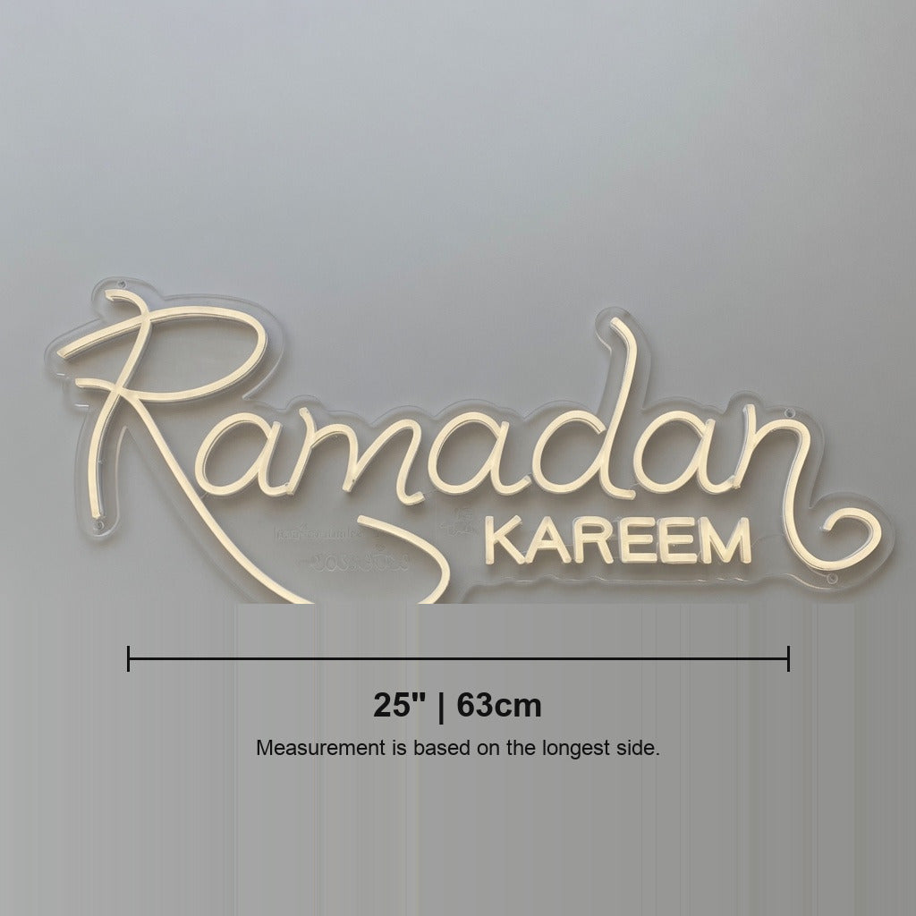 Ramadan Kareem LED Neon Sign Elegant Ornate Script - Shineneon