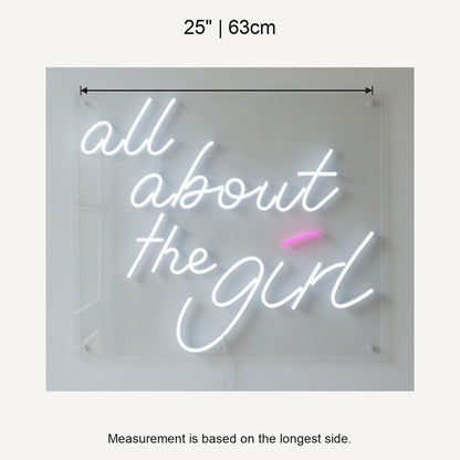 All About the Girl LED Neon Sign for Salon Light Up Business Decor - Shineneon