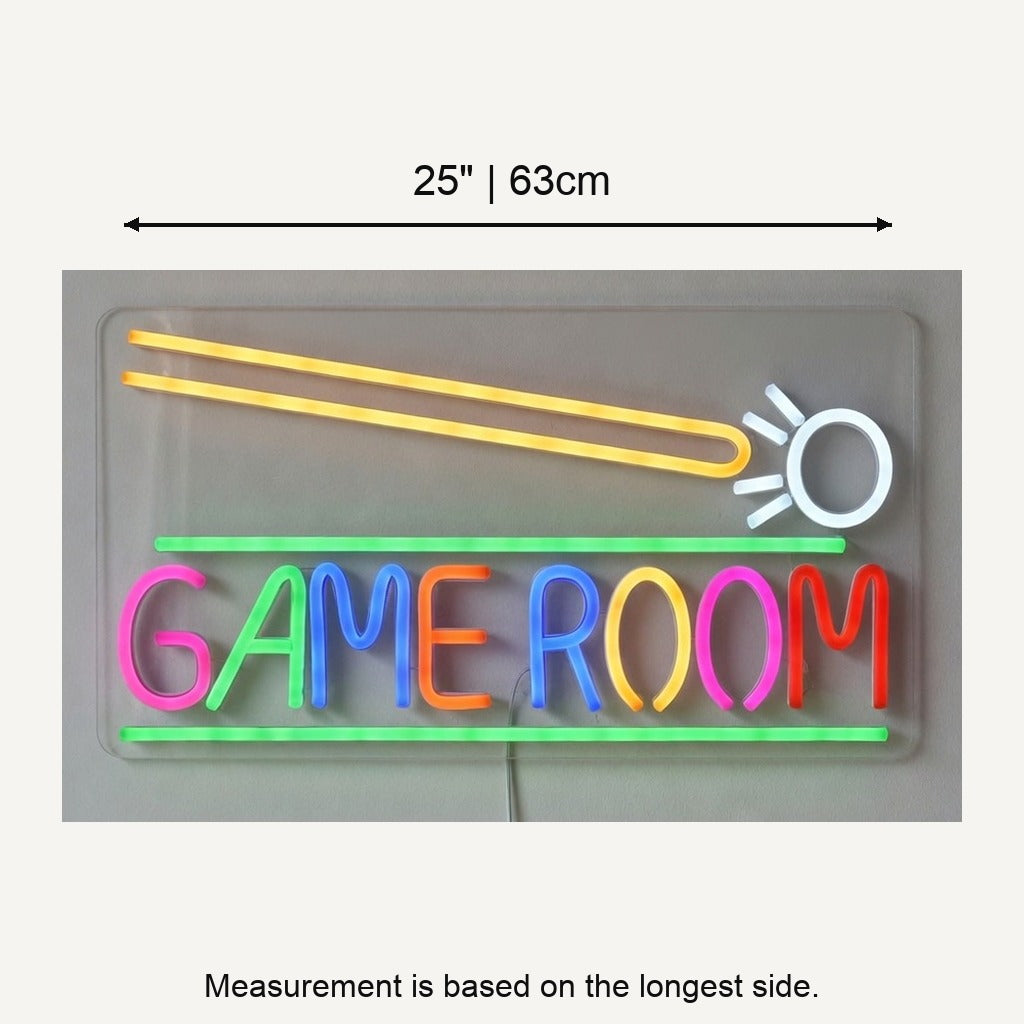 Billiard Game Room LED Neon Sign for Game Room Dimmable Wall Decor - Shineneon