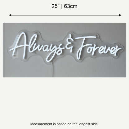 Always and Forever LED Neon Sign Floral Arch Script - Shineneon