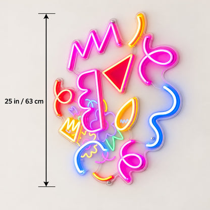 Colorful Abstract LED Neon Sign Dimmable Wall Light Wall Neon Signs - Shineneon