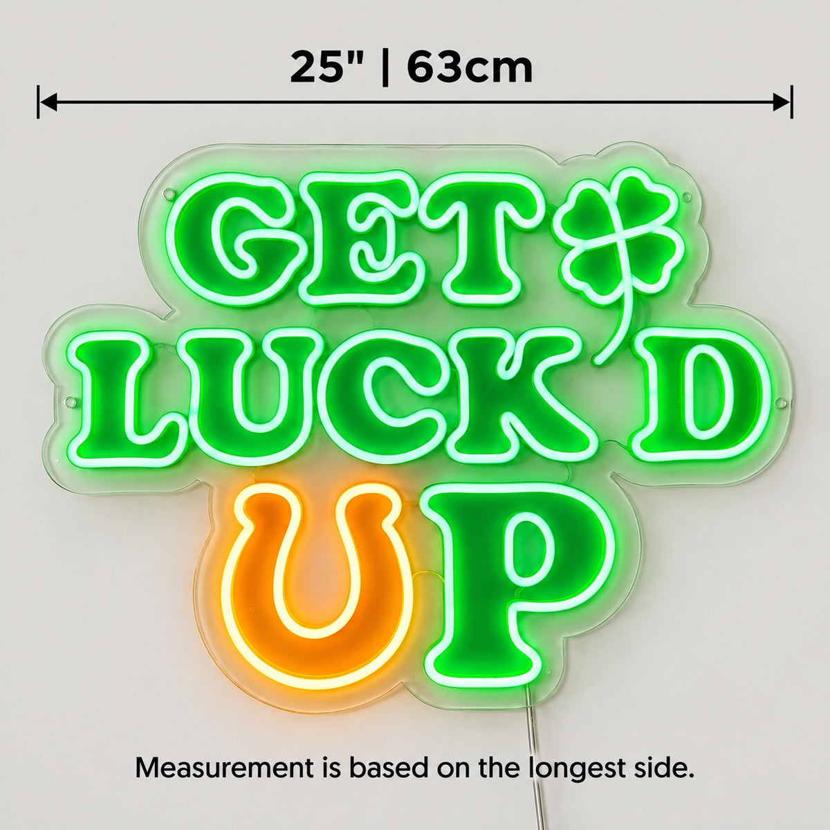 Get Luckd Up LED Neon Sign Dimmable Wall Light - Shineneon