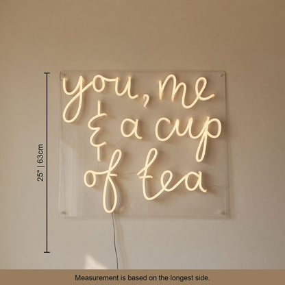 You Me and a Cup of Tea LED Neon Sign Dimmable Wall Light - Shineneon