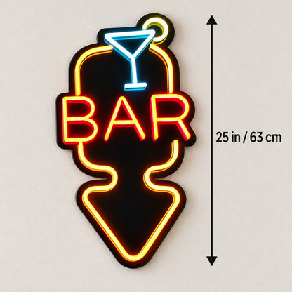 Cocktail Bar Arrow LED Neon Sign Dimmable Wall Light Wall Neon Signs - Shineneon