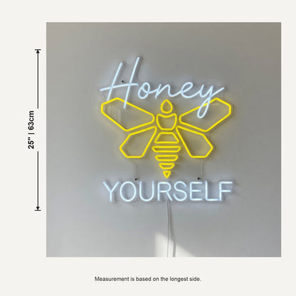 Honey Bee Yourself LED Neon Sign Dimmable Wall Light - Shineneon