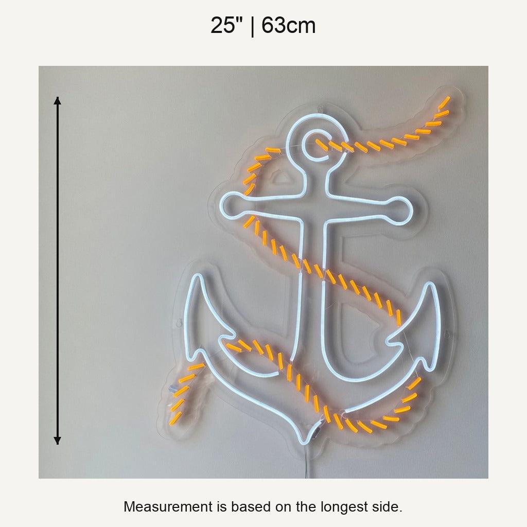 Anchor LED Neon Sign Two Tone Anchor Design - Shineneon