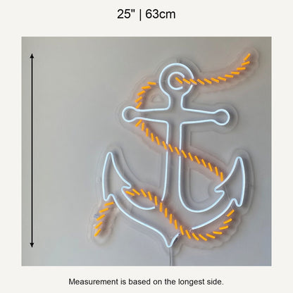 Anchor LED Neon Sign Two Tone Anchor Design - Shineneon