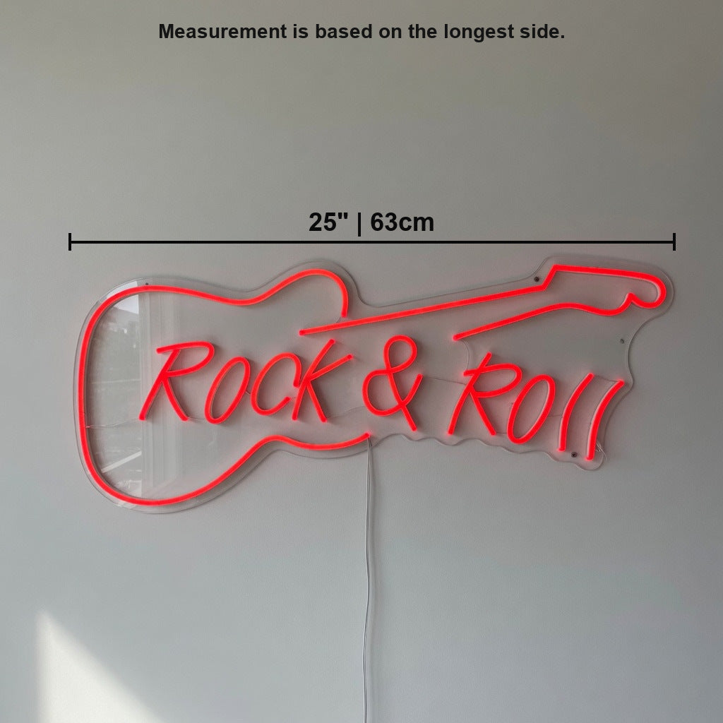 Rock Roll Guitar LED Neon Sign - Shineneon