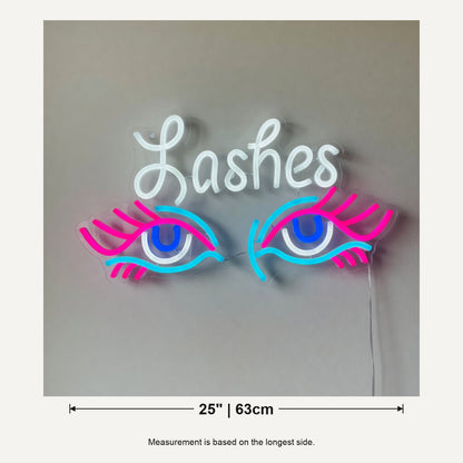 Lashes Neon Sign Eyes LED Neon Sign Dimmable Wall Light - Shineneon