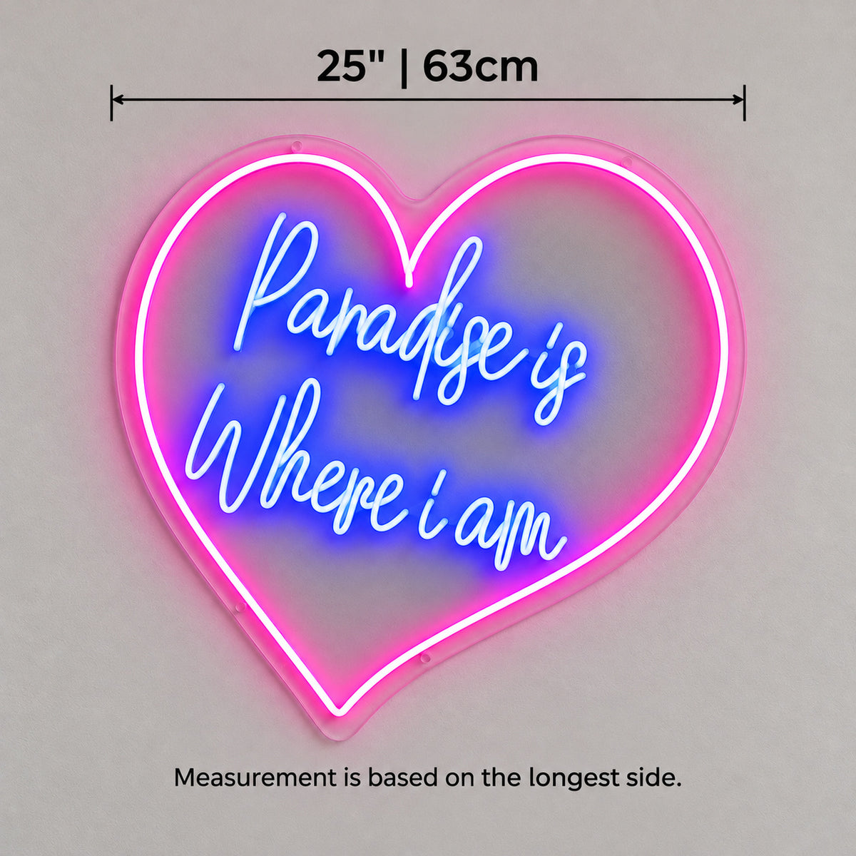 Paradise is Where i Am LED Neon Sign for Wedding Light Up Party Decor - Shineneon