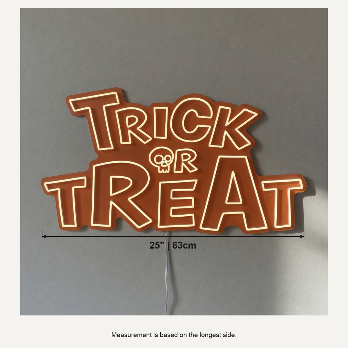 Trick or Treat LED Neon Sign Stacked Caps Design - Shineneon