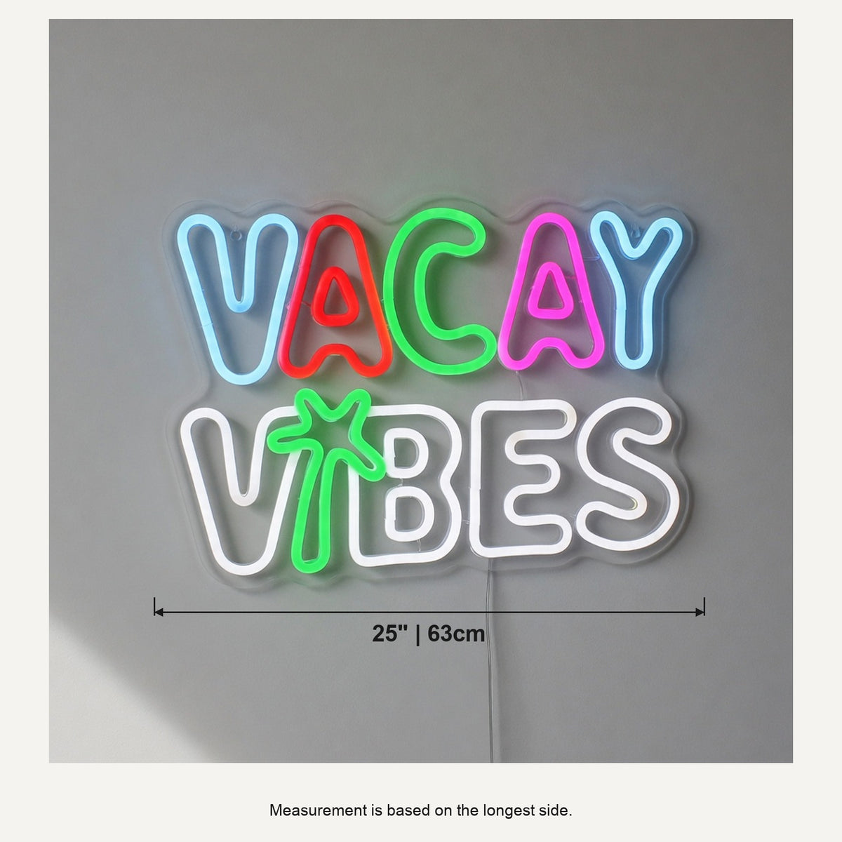 Vacay Vibes LED Neon Sign Dimmable Wall Light - Shineneon