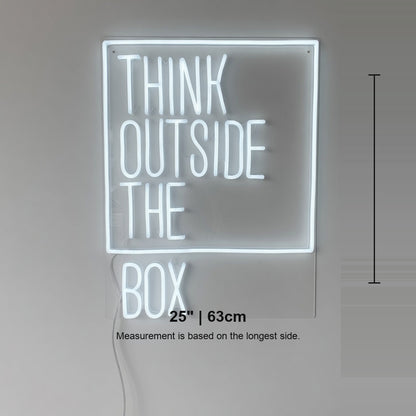 Think Outside the Box LED Neon Sign Plywood Board Caps - Shineneon